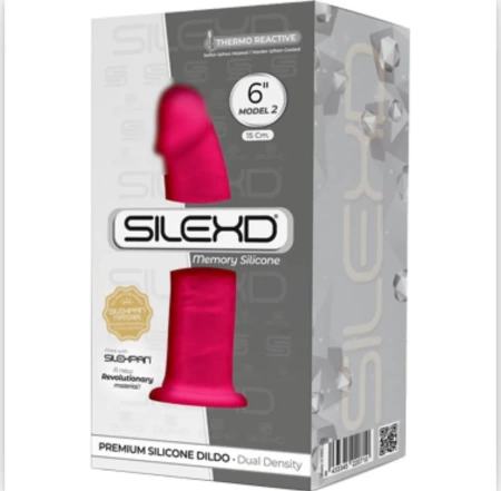 Фаллос с двойным покрытием SileXD Model 2 (6 дюймов) розовый